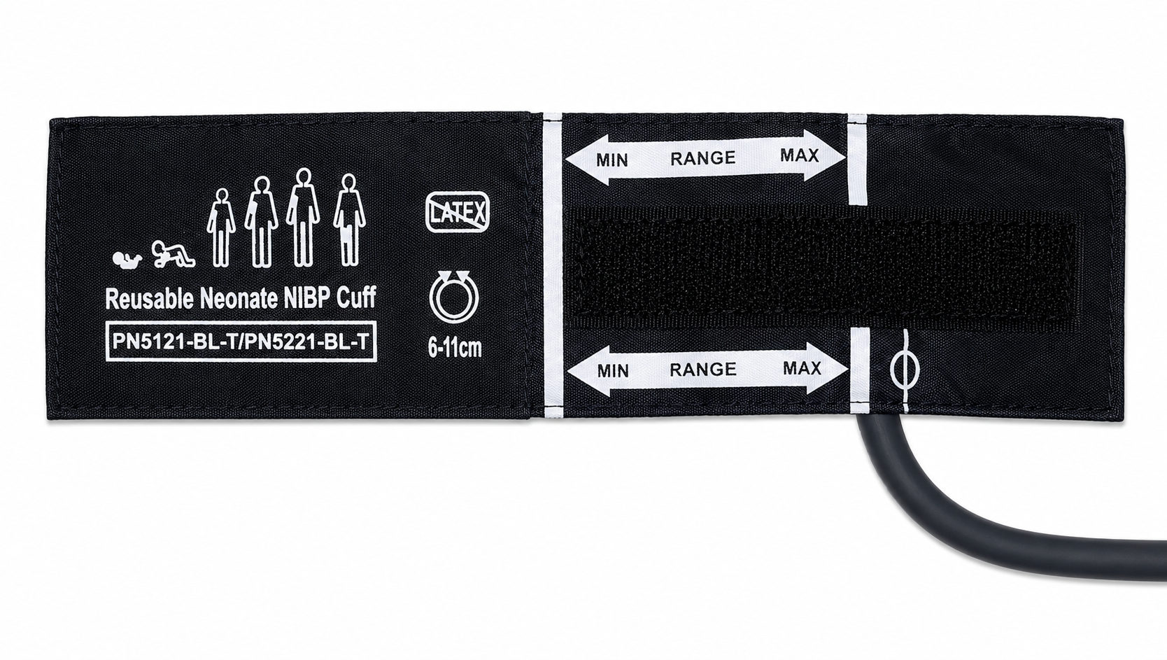 Reusable NIBP Cuff With Single Tube Connector For Neonatal (06 to 11) cm